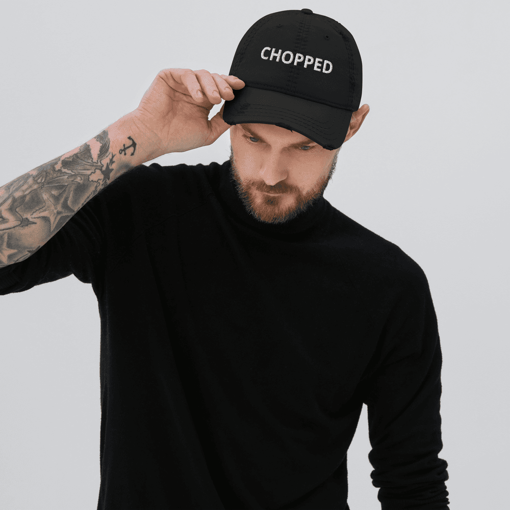 The "Chopped" Distressed Logo Hat