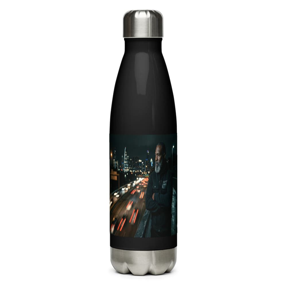 The "Hydration Kit" Steel Bottle (17oz) — Black — FRONT